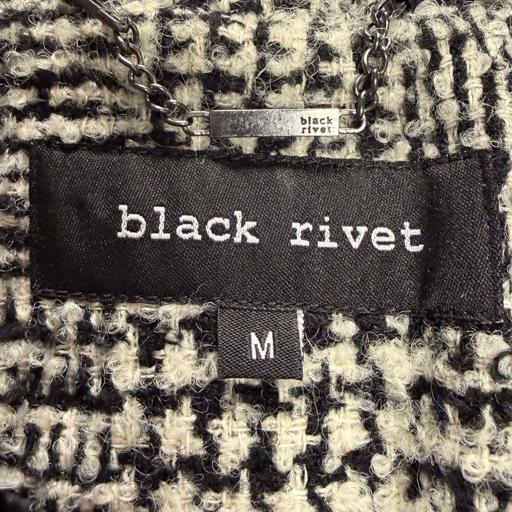 Black Rivet by Guess -Women's Black and Gray Tweed Coat - Picture 4 of 6